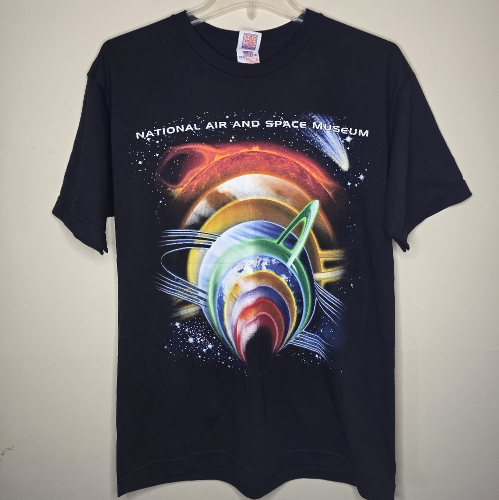 National Air and Space Museum Dbl Sided Graphic Tee Size Medium on Bayside USA - Picture 2 of 7